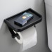 Durable Wall Mounted Aluminum Bathroom Toilet Tissue Paper Shelf Holder with Items Mobile Phone Storage Tray