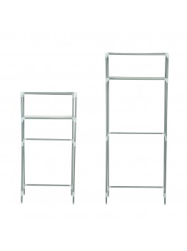 2  Tier Bathroom Storage Shelf Above Washing Machine Toilet Floor  standing Rack