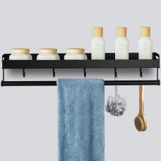 Wall Storage Rack Towel Organizer Punch Free Kitchen Bathroom 30 40 50 60CM