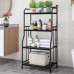 4 Tier Iron Kitchen Organizer Shelf Bathroom Bedroom Rack With Adjustable Foot Pad