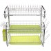 3 Tiers Kitchen Storage Rack Dish Drying Drain Shelf Cup Bowl Chopsticks Storage Tray Holder Organizer