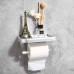 Durable Wall Mounted Aluminum Bathroom Toilet Tissue Paper Shelf Holder with Items Mobile Phone Storage Tray