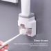 5 PCS Bathroom Wall  mounted Automatic Toothpaste Squeezing Artifact  Gray