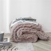 Handmade Thick Wool Knitted Blanket Sofa Chenille Stick Knitted Blanket  Size  80 x 100 CM  Camel Grey