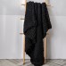 Handmade Thick Wool Knitted Blanket Sofa Chenille Stick Knitted Blanket  Size  80 x 100 CM  Black