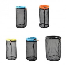 LUCKSTONE WSD2005020 Lightweight Mesh Organizing Storage Bag  Size  S  XXL  5PCS Black