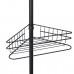 4 Tier Storage Rack Plastic Shower Corner Pole Caddy Bathroom Wall Shelf Holder