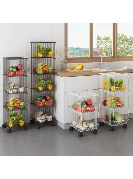 Mobile shelf Trolley Rack Narrow Space Shelving Rolling Pantry Shelves for Kitchen Holder Storage Organizer Shelf
